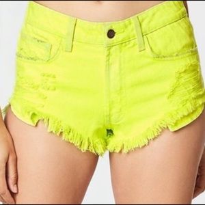 Carmar Denim LF stores Morgan shorts Neon green 27